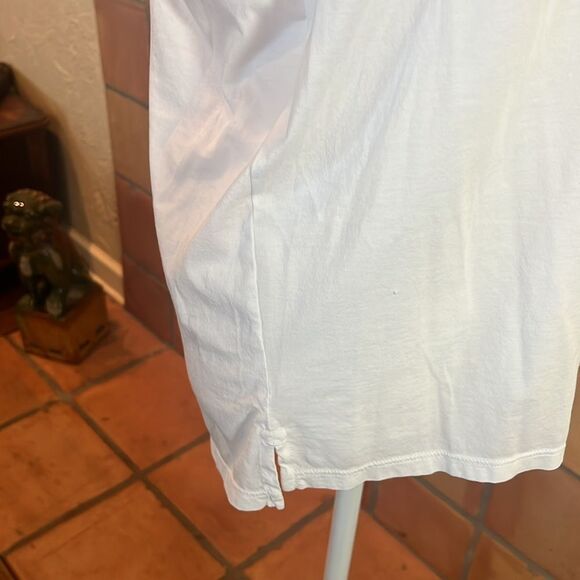 AYR White Lightweight Deep U-Neck T-shirt, size M - Picture 4 of 8